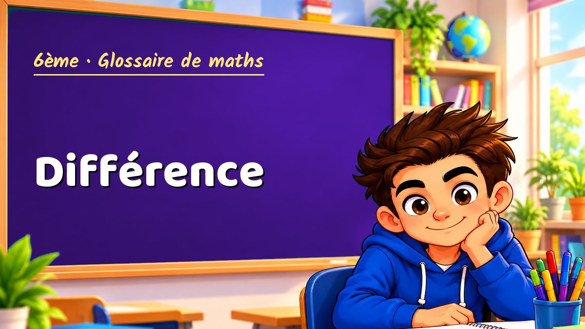 Différence : définition, méthode et exemple corrigé (6ème) – Maths PDF