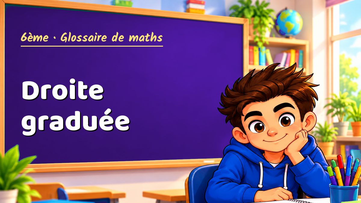 Droite graduée : définition, méthode et exemple corrigé (6ème) – Maths PDF
