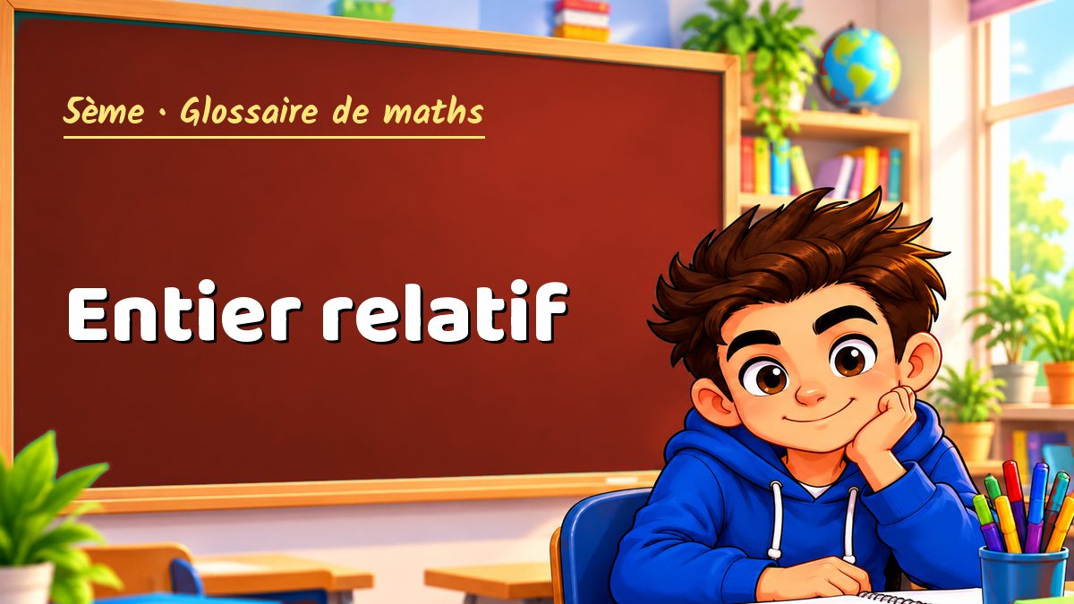 Entier relatif : définition, méthode et exemple corrigé (5ème) – Maths PDF