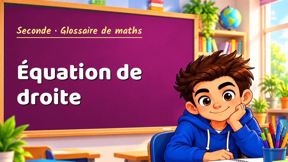 Équation de droite : définition, méthode et exemple corrigé (Seconde) – Maths PDF