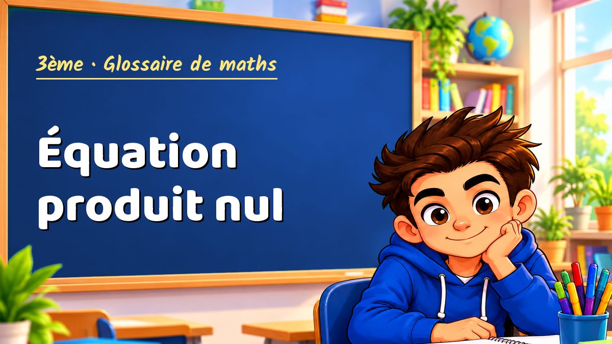 Équation produit nul : définition, méthode et exemple corrigé (3ème) – Maths PDF