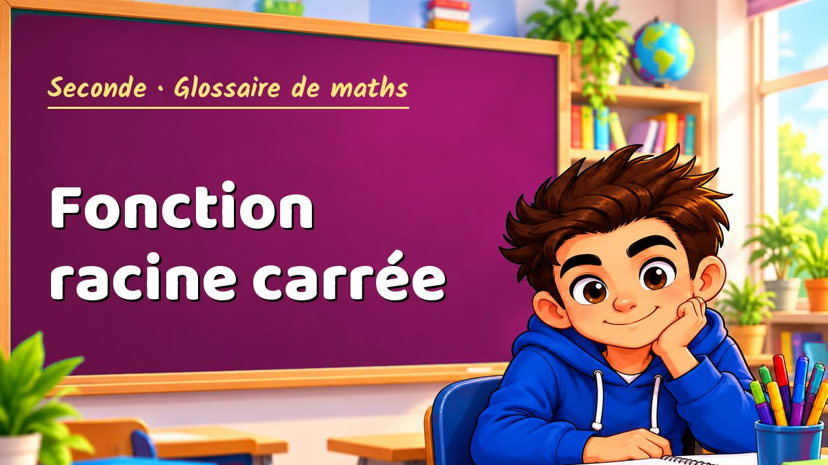 Fonction racine carrée : définition, méthode et exemple corrigé (Seconde) – Maths PDF