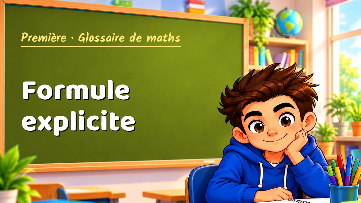 Formule explicite : définition, méthode et exemple corrigé (Première) – Maths PDF