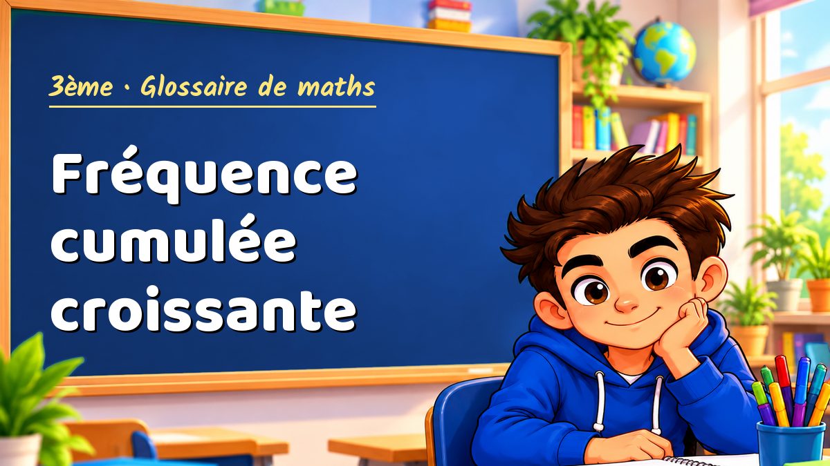 Fréquence cumulée croissante : définition, méthode et exemple corrigé (3ème) – Maths PDF