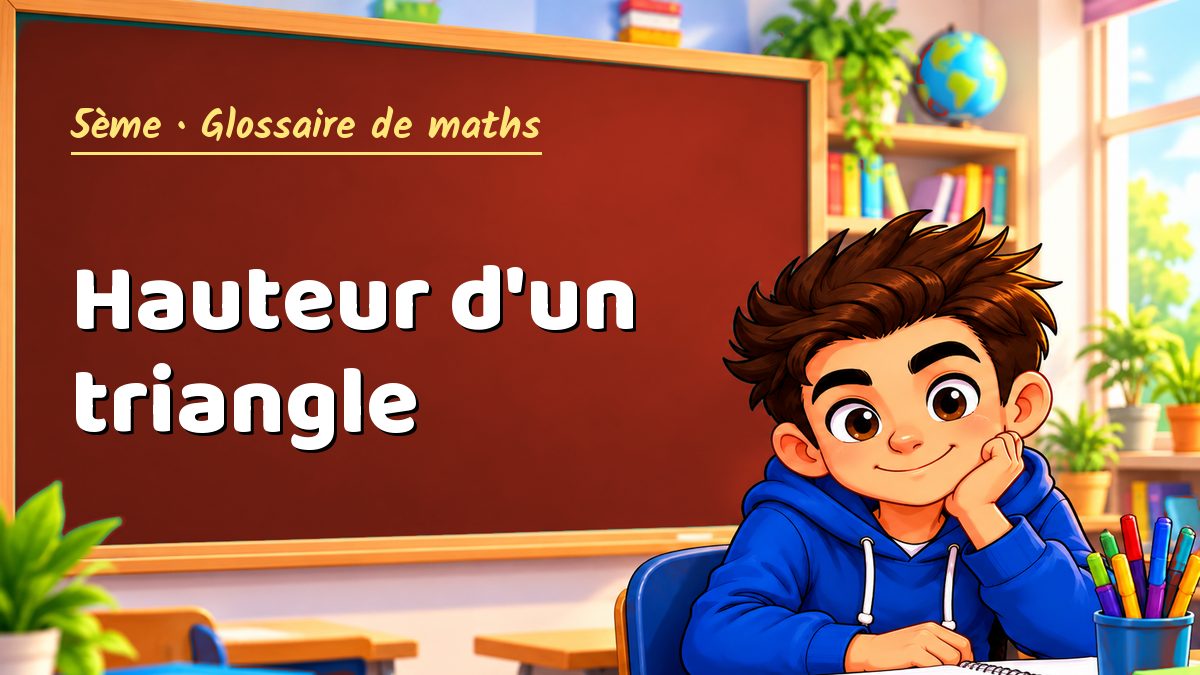 Hauteur d'un triangle : définition, méthode et exemple corrigé (5ème) – Maths PDF