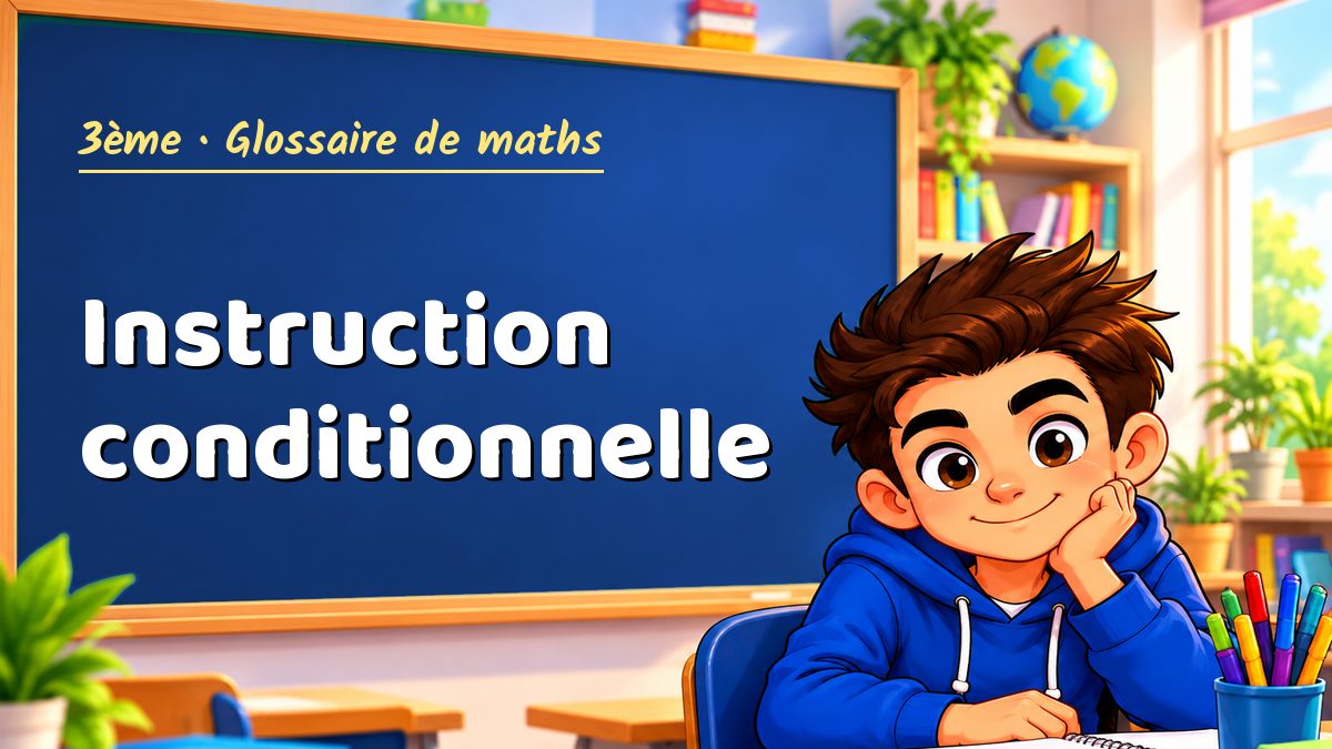Instruction conditionnelle : définition, méthode et exemple corrigé (3ème) – Maths PDF