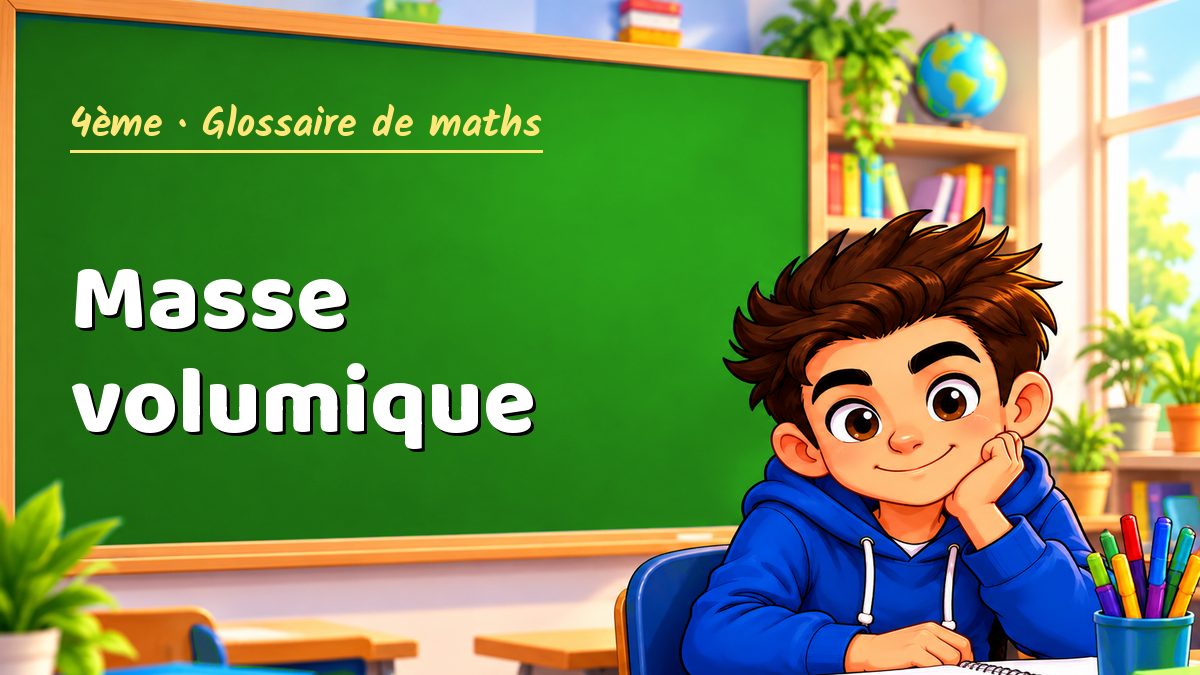 Masse volumique : définition, méthode et exemple corrigé (4ème) – Maths PDF