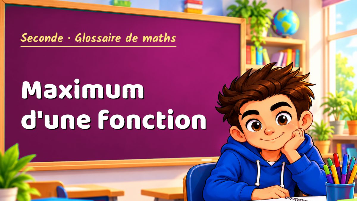 Maximum d'une fonction : définition, méthode et exemple corrigé (Seconde) – Maths PDF