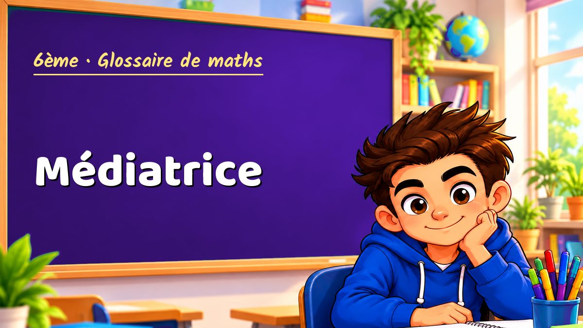 Médiatrice : définition, méthode et exemple corrigé (6ème) – Maths PDF