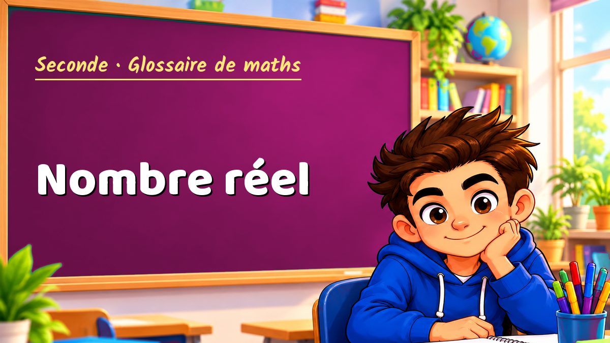 Nombre réel : définition, méthode et exemple corrigé (Seconde) – Maths PDF