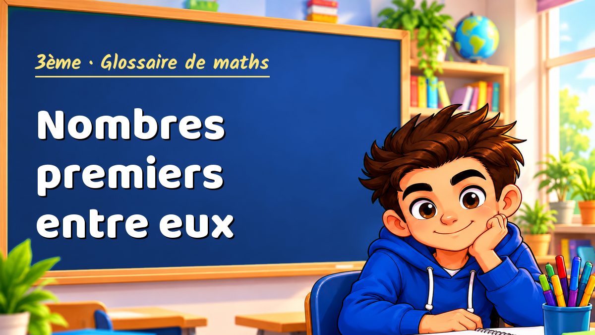 Nombres premiers entre eux : définition, méthode et exemple corrigé (3ème) – Maths PDF