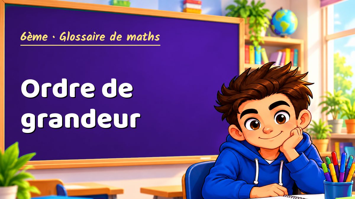 Ordre de grandeur : définition, méthode et exemple corrigé (6ème) – Maths PDF
