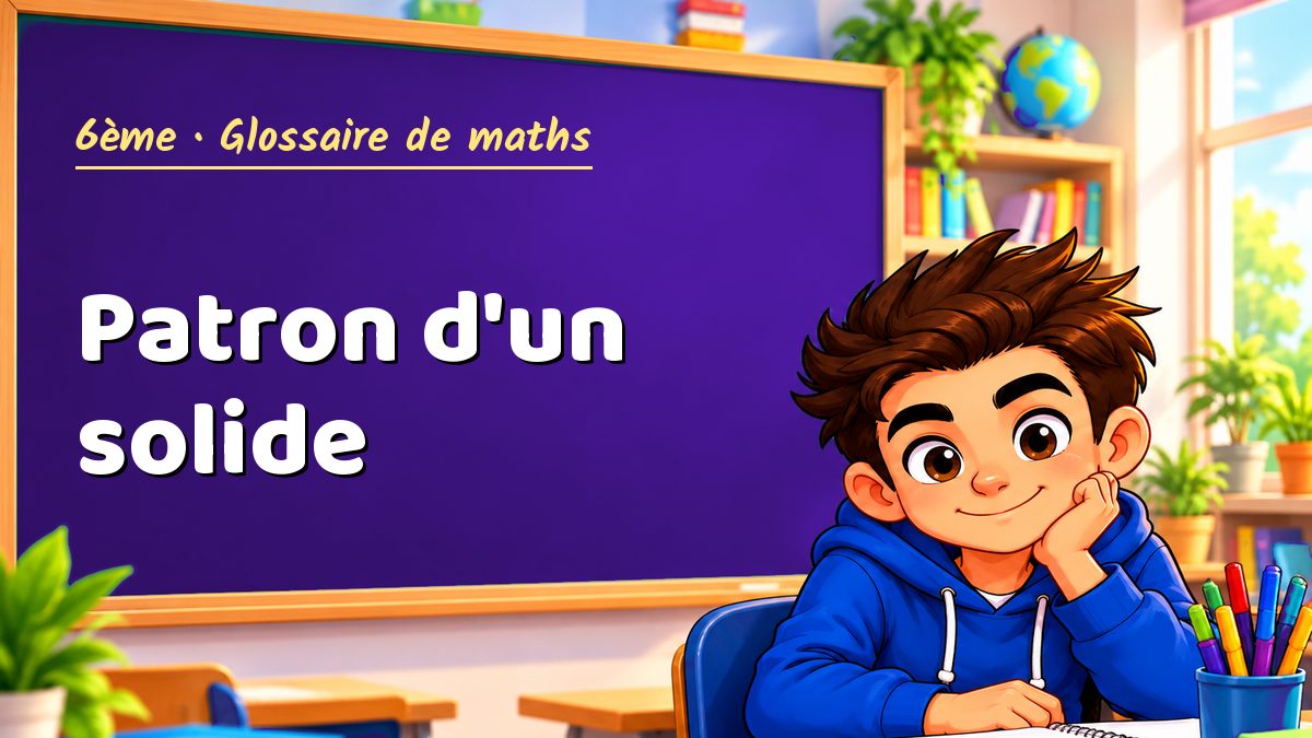Patron d'un solide : définition, méthode et exemple corrigé (6ème) – Maths PDF