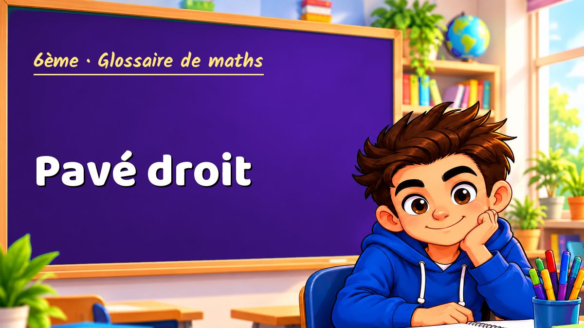 Pavé droit : définition, méthode et exemple corrigé (6ème) – Maths PDF