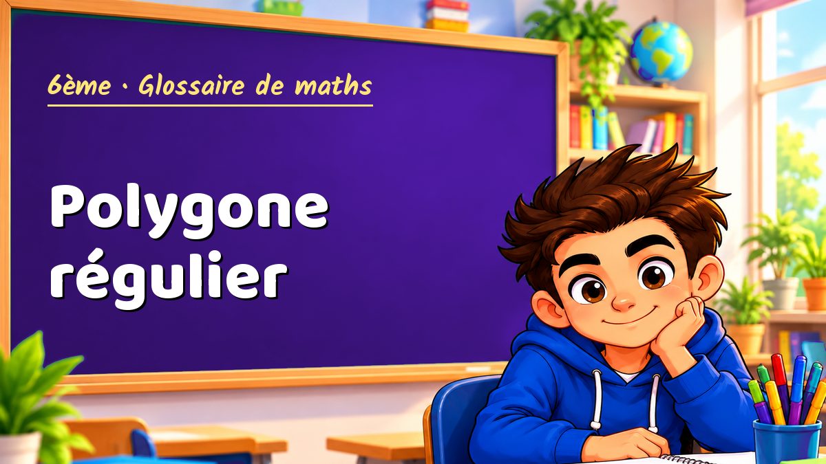 Polygone régulier : définition, méthode et exemple corrigé (6ème) – Maths PDF