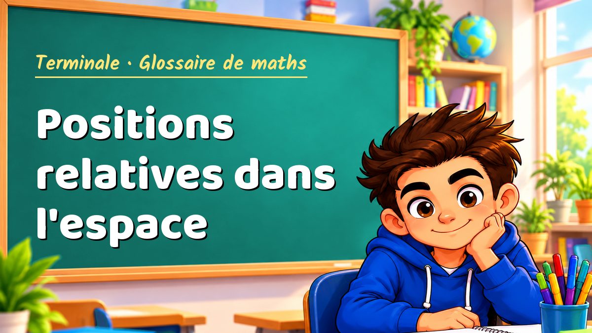 Positions relatives dans l'espace : définition, méthode et exemple corrigé (Terminale) – Maths PDF