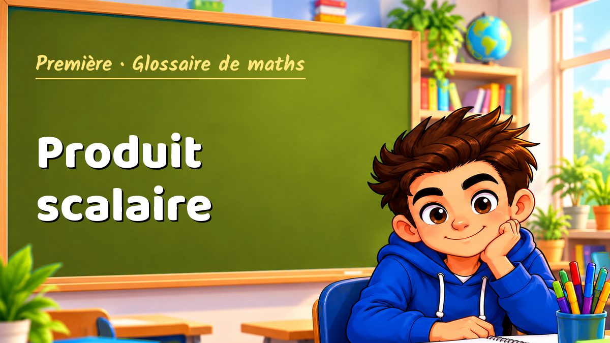 Produit scalaire : définition, méthode et exemple corrigé (Première) – Maths PDF