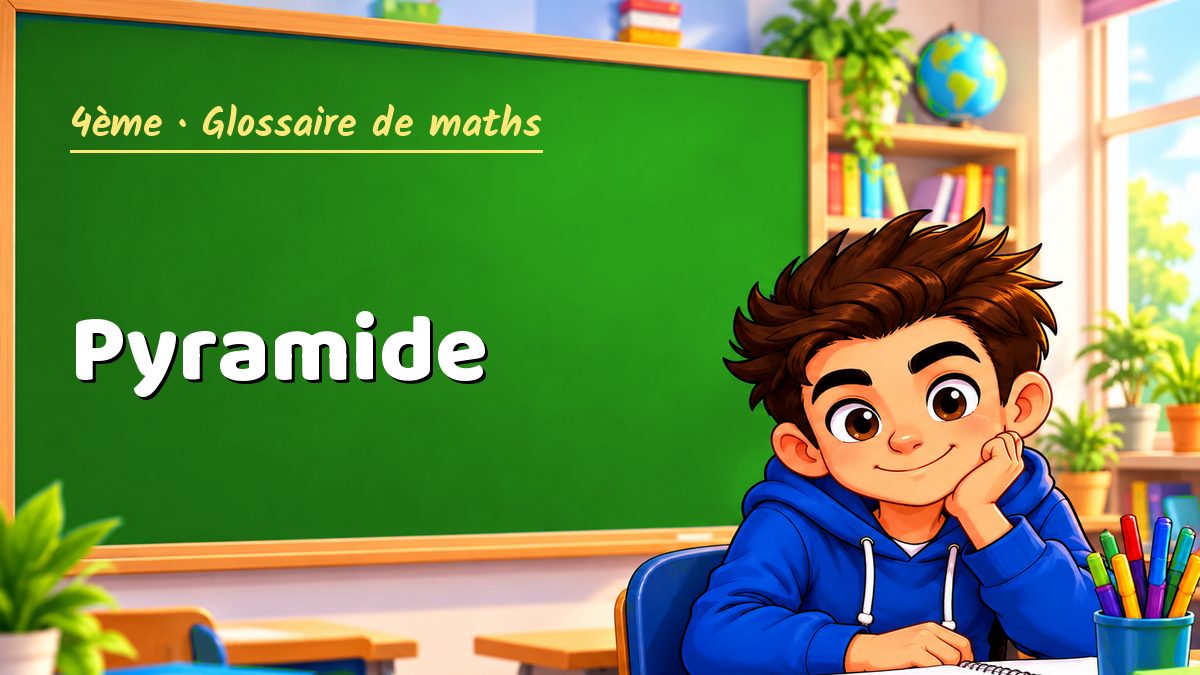 Pyramide : définition, méthode et exemple corrigé (4ème) – Maths PDF