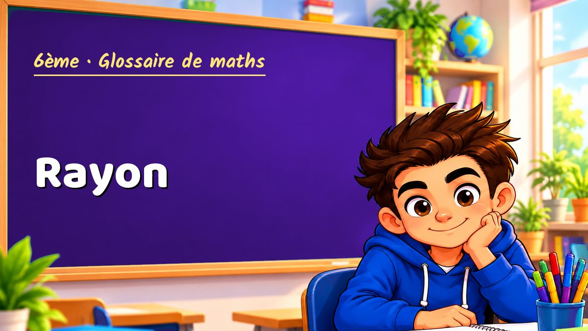 Rayon : définition, méthode et exemple corrigé (6ème) – Maths PDF