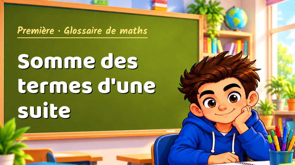 Somme des termes d'une suite : définition, méthode et exemple corrigé (Première) – Maths PDF