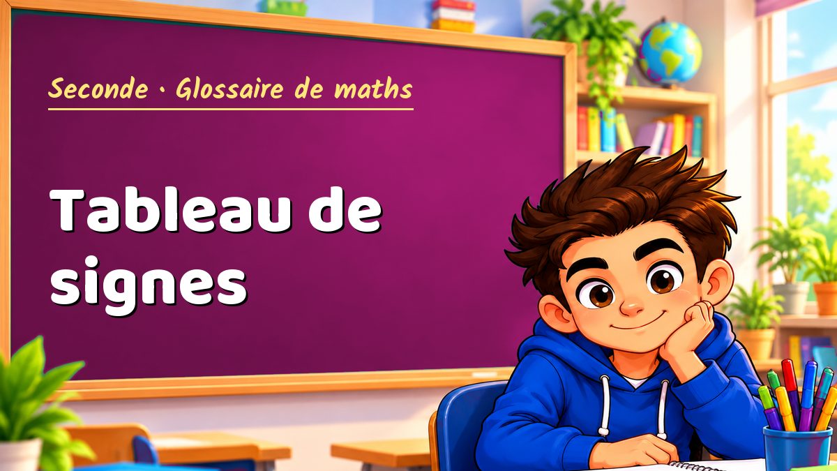 Tableau de signes : définition, méthode et exemple corrigé (Seconde) – Maths PDF