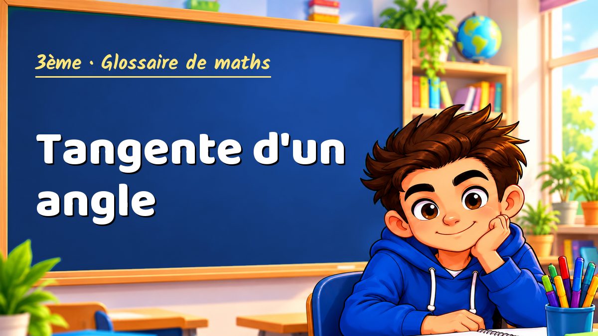 Tangente d'un angle : définition, méthode et exemple corrigé (3ème) – Maths PDF