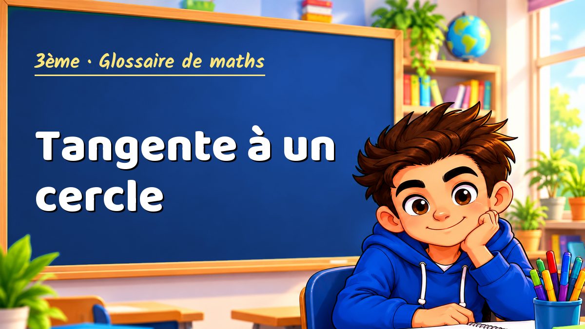 Tangente à un cercle : définition, méthode et exemple corrigé (3ème) – Maths PDF