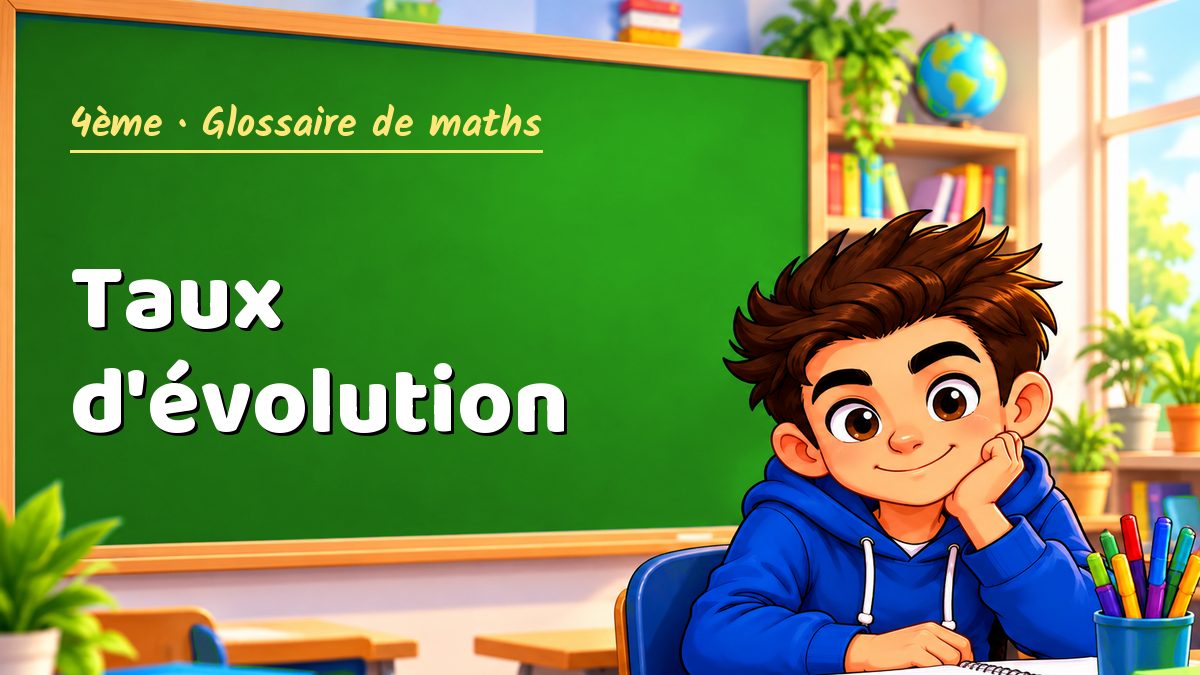 Taux d'évolution : définition, méthode et exemple corrigé (4ème) – Maths PDF