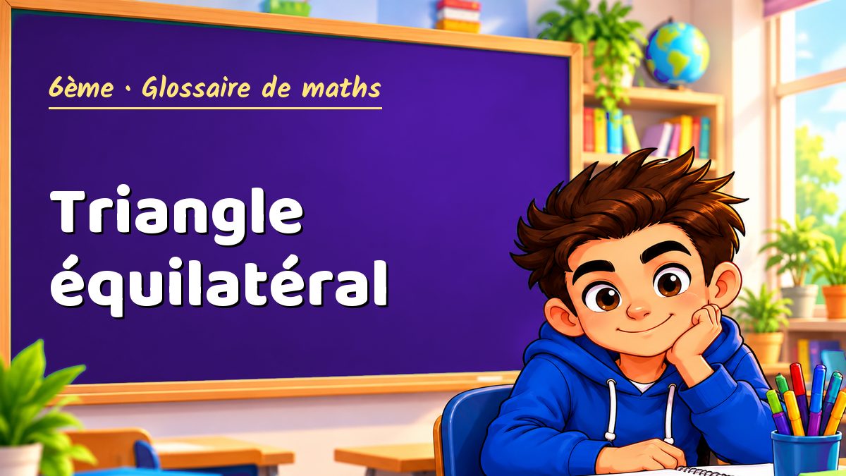 Triangle équilatéral : définition, méthode et exemple corrigé (6ème) – Maths PDF