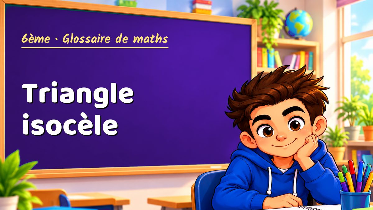 Triangle isocèle : définition, méthode et exemple corrigé (6ème) – Maths PDF