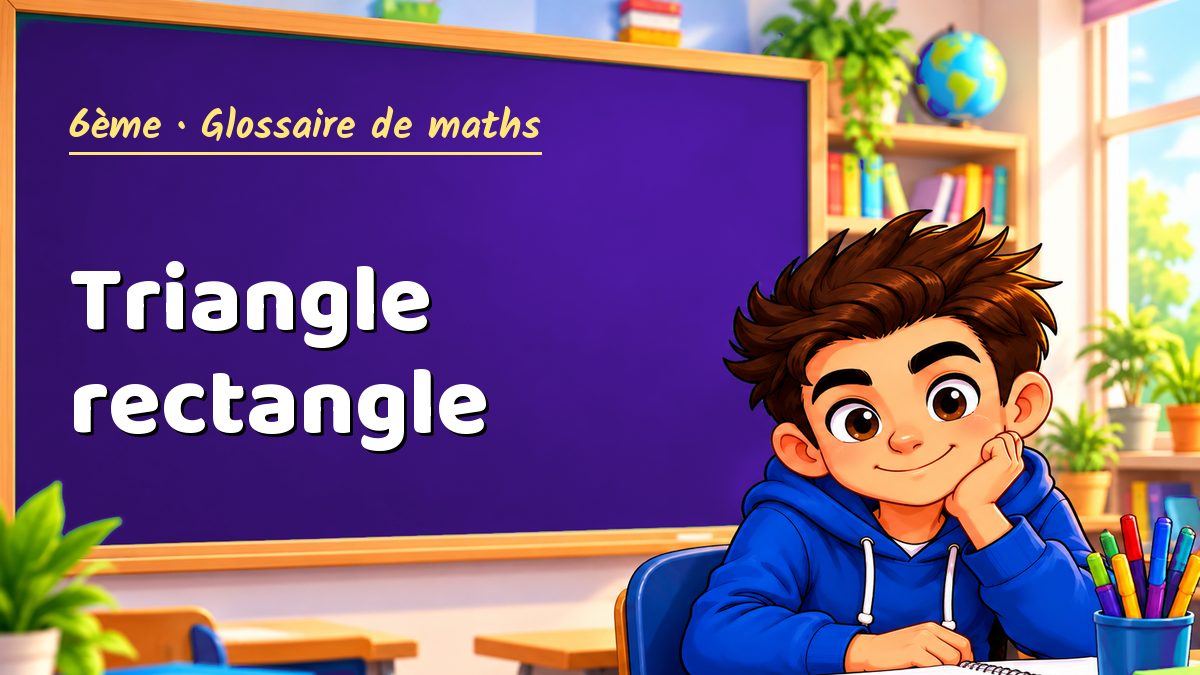 Triangle rectangle : définition, méthode et exemple corrigé (6ème) – Maths PDF