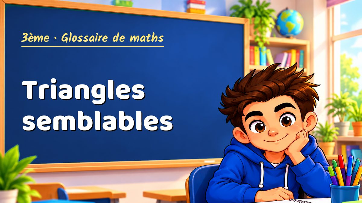 Triangles semblables : définition, méthode et exemple corrigé (3ème) – Maths PDF