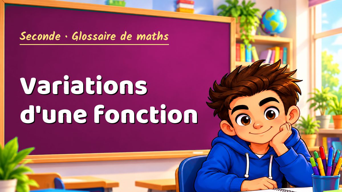 Variations d'une fonction : définition, méthode et exemple corrigé (Seconde) – Maths PDF
