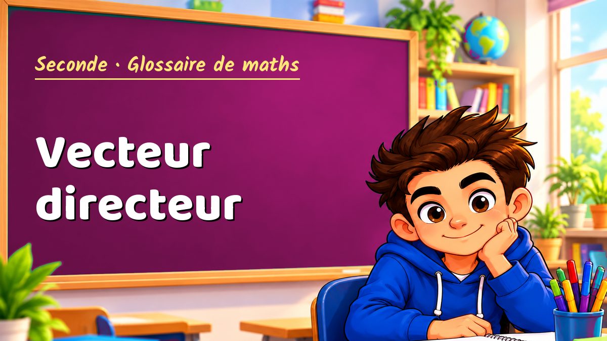 Vecteur directeur : définition, méthode et exemple corrigé (Seconde) – Maths PDF
