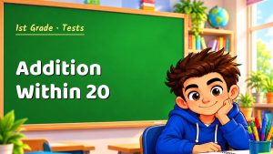 1st Grade Addition Within 20 Test with Point Values (PDF)