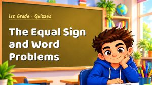 1st Grade The Equal Sign and Word Problems Quiz: 10 Questions with Explanations