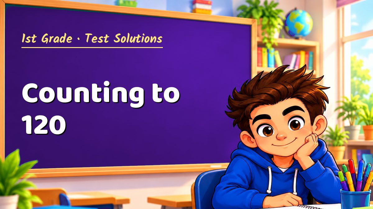 1st Grade math test solutions: Counting to 120 – Maths PDF