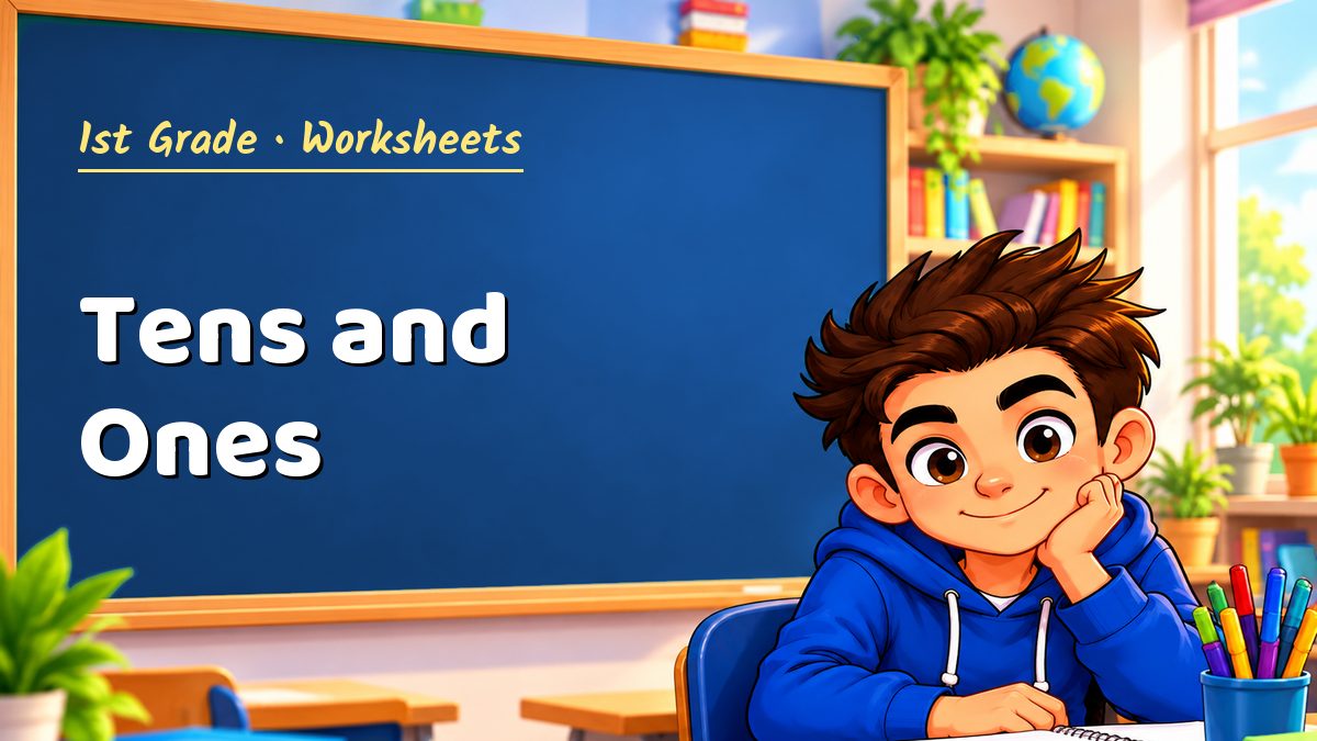 1st Grade math worksheet: Tens and Ones – Maths PDF