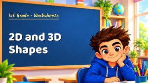 1st Grade 2D and 3D Shapes Worksheet (PDF)