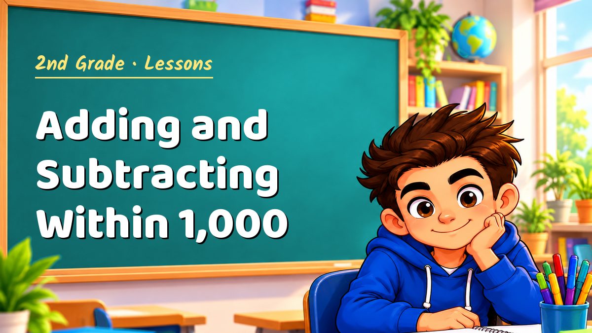 2nd Grade math lesson: Adding and Subtracting Within 1,000 – Maths PDF