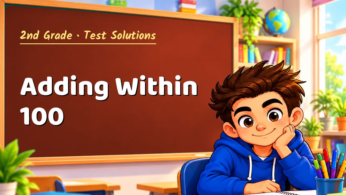 2nd Grade math test solutions: Adding Within 100 – Maths PDF