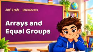 2nd Grade Arrays and Equal Groups Worksheet (PDF)