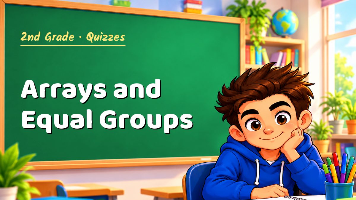 2nd Grade math quiz: Arrays and Equal Groups – Maths PDF
