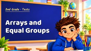 2nd Grade Arrays and Equal Groups Test with Point Values (PDF)