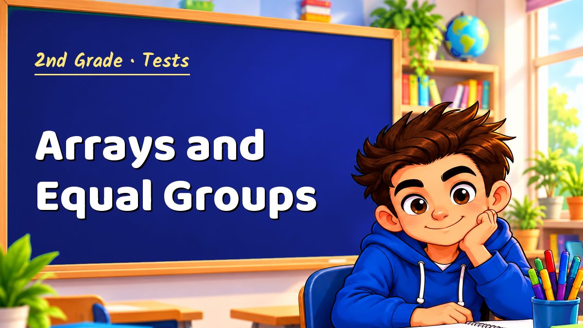 2nd Grade math test: Arrays and Equal Groups – Maths PDF