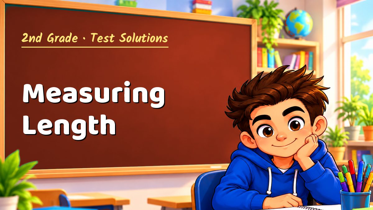 2nd Grade math test solutions: Measuring Length – Maths PDF