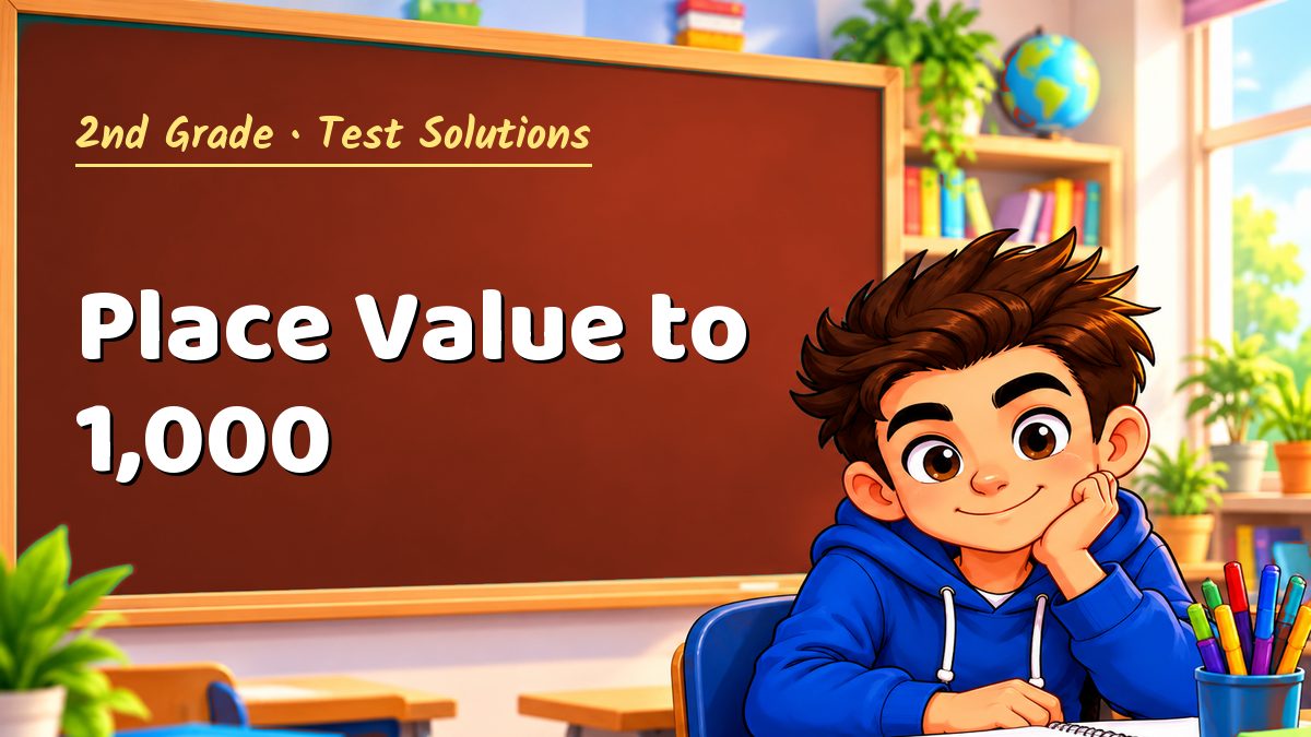 2nd Grade math test solutions: Place Value to 1,000 – Maths PDF