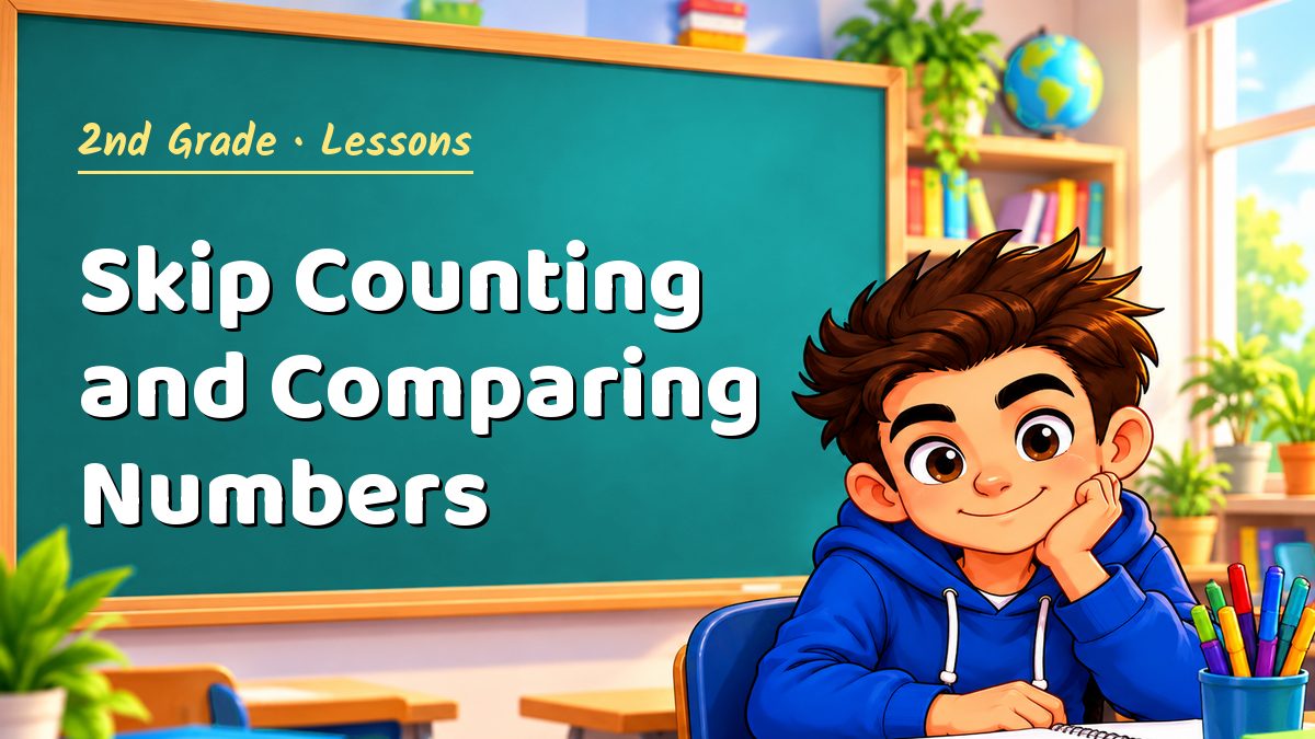 2nd Grade math lesson: Skip Counting and Comparing Numbers – Maths PDF