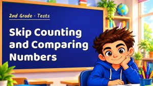 2nd Grade Skip Counting and Comparing Numbers Test with Point Values (PDF)
