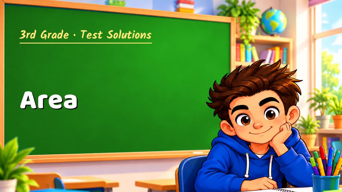 3rd Grade math test solutions: Area – Maths PDF